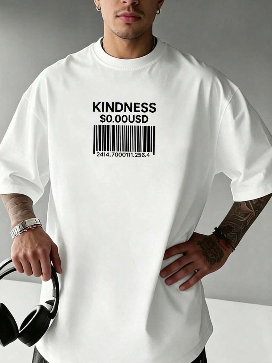 Camiseta Clásica de Manga Corta para Hombre con Estampado de Lema Religioso, Cómoda y Transpirable, para el Verano, Camiseta de Moda de Verano - Blanco - Ver 1