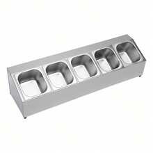 Top Shelf Gastronorm Container Rack 5 (Stainless Steel, Dishwasher-, Incl. 5 1/6 Containers With 5 Matching Lids - Slivery - View 7