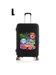 Vigour Summer 18-32 吋耐用通用行李箱防塵套，印有 Girls Trip 2026，防塵防刮，彈性邊緣，適用飛機、蜜月、機場、郵輪、商務旅行，男女通用旅行必備配件，適合大多數滾輪行李箱、行李箱、拉桿包，送給家人、朋友、母親、老師的完美禮物 - 彩色 - 查看 16