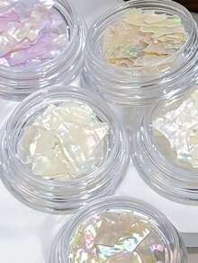 1盒超薄幻彩美甲貝殼碎片 彩色醋酸纖維美人魚雷射美甲飾品 極光鮑魚貝殼片 日韓DIY美甲裝飾 - 彩色 - 查看 8