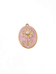 1pc Stainless Steel Flower Pendant 18K Gold Plated Pendant For DIY Jewelry Making Accessories - Pendants - View 4