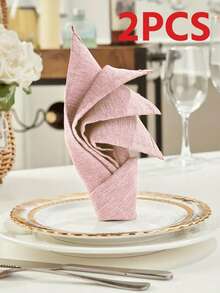 Servilletas de tela de unicolor minimalista moderno, resistentes a las arrugas y lavables, adecuadas para bodas, fiestas, banquetes, decoración de mesa de comedor en el hogar, decoración diaria del hogar, fáciles de dar forma - Multicolor - Ver 18