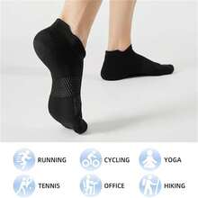 5 Pairs/1 Pair Women's Short Socks Combine Comprehensive Protection And Comfort. Added Heel Tab Prevents Ankle Blisters And Provides Extra Fit Comfort, Fashionable Colors Are Mood-Boosting Matches For Daily Life Or Running, Golf, Training, Cycling, Gym Workouts - Multicolor - View 5