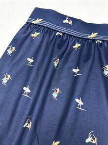 1pack Men's Underwear, Soft And Comfortable Printed Pattern Design Loose Corner Shorts, With Button Placket, Suitable For Daily Wear, Vacation Travel - Multicolor - View 4