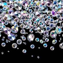 50pcs Acrylic Pointed Rhinestone Artificial Crystal Diamond Transparent Nail Art Hair Accessories DIY Material - Multiple Styles - View 10