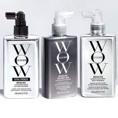 Color Wow Dream Coat Complete 3-Style Bundle – Original Supernatural Spray, Extra Strength Anti-Frizz Treatment, Dream Coat For Curly Hair, Humidity Proof Heat Protect Glass Hair Spray Set 200ml Each