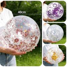 40CM Luminous Transparent PVC Water Toy Ball For Kids, Colorful, For Beach, Pool, Outdoor, Inflatable Water Ball - LPQ40-color - View 3