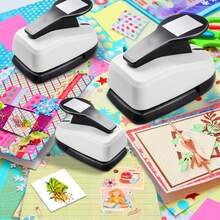 3pcs Paper Hole Punch Set, Hole Diameter 1.9 Inch (48mm), 1.5 Inch (38mm), 0.7 Inch (18mm), Square Hole Shape, Suitable For DIY Photo Paper Crafts, Scrapbooking, Student Daily Use, Portable And Easy To Use - 3pcs Square Paper Hole Puncher Set - View 4