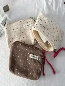 Polka Dot Coin Purse, Compact And Portable, Can Store Coins, Earphones, Lipstick And Other Small Items, Suitable For Students' Small Storage Bag, Essential Multi-Functional Storage Bag For Travel, Vacation And Back To School Season - Multicolor - View 3