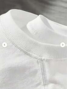 Soft 100% Cotton Women's T-Shirt, Casual T-Shirt, 100%; Intertwined Heart And Brain Print; Loose And Versatile Short-Sleeved T-Shirt For Everyday Wear; Soft And Breathable. - 白色 - 查看 4