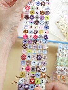 1 Roll English Number Washi Tape, DIY Decorative Collage Tape For Planner, Scrapbook, Magazine, Photo Album, Diary, Sticker Art - Bulk Font Elements - View 4