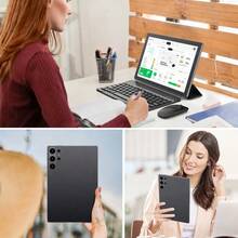 Tablette SOYES 10,1 pouces sous Android 15, avec étui de protection, 24 Go de RAM et 512 Go de ROM. Équipée d'un écran tactile IPS Full HD, d'une caméra frontale de 8 MP, d'un double capteur photo arrière de 16 MP, d'un port USB-C et d'un accéléromètre. Batterie intégrée de 6 000 mAh, extensible jusqu'à 1 To via carte SD (adaptateur non fourni). - Noir - Voir 4