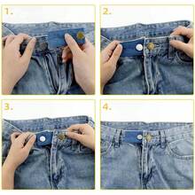 3/4Pcs Adjustable Waist Extender, Easy To Use Extension Buckle And Easy To Install And Remove, Jeans Waistband Extension And Expansion, Button-Style Waist Extender And Jeans Waist Extender, Suitable For Men And Women Pants - Multicolor - View 10