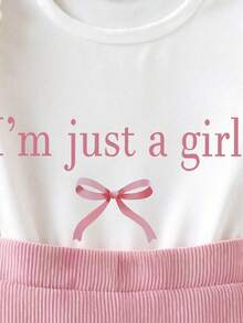 Baby Girl Cartoon Print Round Neck Long Sleeve Top And Skirt Set - White - View 4
