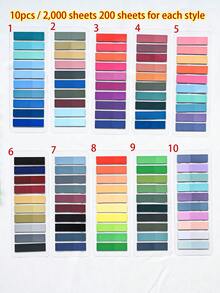 5 Styles/1 Pack/1000 Sheets/10 Styles/1 Pack/2000 Sheets Index Tabs Arrow Shaped Sticky Notes Memo Paper Home Labeling Message Stickers Office Supplies Marking Stickers Student Textbook Important Notes - one-size - View 12