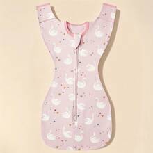 Infant Anti-Startle Swaddle, Soft And Breathable Fabric, Non-Stuffy, Dual-Direction Smooth Zipper For Easy Opening And Closing, Rainbow And Swan Cartoon Patterns, Tailored To Fit Newborn , Suitable For Spring/Autumn Daily Wear And Summer Air-Conditioned Rooms, Essential For Newborn Babies - Multicolor - View 11
