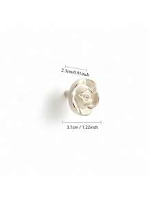 Vintage Rose Cabinet Handles And Drawer Pulls, Ivory White Floral Furniture Hardware, Suitable For Baby Nursery, Vanity, Wardrobe, Children's Room Decor - Rose Manor - View 10