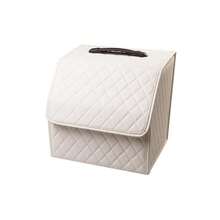 Car Trunk Leather Storage Box Multi-Functional Foldable Organizer Travel Essential Car Interior Decoration Accessory Bowknot Container For Vehicle Organization - Multicolor - View 15