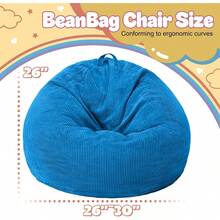 2-Leg Bean Bag Chair, Giant Bean Bag Chairs For Adults, Large Bean Bag Chairs With Memory Foam Filling, Large Bean Bag Chairs With Plush Cover - Gray - 白色 - 查看 2