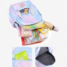 Cute Flower Pattern Backpack Large Capacity Fashion School Bag Travel Double Shoulder Bag,Back To School Supplies Essentials - Multicolor - View 3