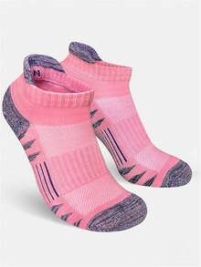 5 pares/1 par de calcetines para mujer con acolchado grueso en la parte inferior, talón y dedos, que proporcionan comodidad, protección contra ampollas, absorción de impactos y alivio para los pies, protección efectiva para caminar, correr, golf, tenis, etc., malla transpirable que ayuda a la ventilación y liberación de calor, manteniendo los pies secos y frescos - Multicolor - Ver 11