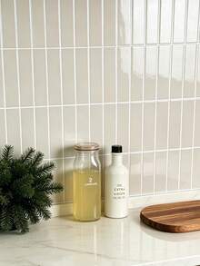 4/10/20pcs 11.43 X 9 Inch Self-Adhesive Wall Tiles, Heat-Resistant Removable Stickers For Kitchen Backsplash, Waterproof Bathroom Wall Decor, RV Bar Decor - Milk Apricot Mist - View 8
