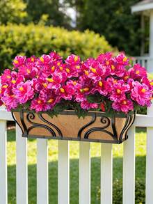 2/4 Stems Artificial Hibiscus Shrub - Realistic Artificial Flower Decoration, Suitable For Room Decor, Autumn Decor, Indoor And Outdoor Decoration, Perfect For Weddings, Gardens, Porches, Patios, Windowsills, Flower Boxes And Hanging Baskets, Maintenance-Free Plants, Artificial Outdoor Floral Shrub - Red Violet - View 3