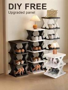 9/6/3 Tier Vertical Shoe Rack, Space-Saving, Narrow Shoe Rack, Small Shoe Rack, DIY Freestanding Shoe Storage Rack, Suitable For Entryway, Closet, Hallway, Easy To Assemble And Sturdy, Room Decor, Halloween Decor, Autumn Decor (Random Color) - Multicolor - View 6