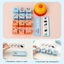 Children's Early Education Animal Matching Game Blocks Toy, Single/Double Player Matching Game Interactive Board Game, Suitable For Boys And Girls 3+ Years Old For Logical Thinking And Reaction Training, Parent-Child Interaction, Party Tabletop Game Toy - Multicolor - View 5