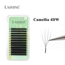 Lashine Camellia W-Shape Eyelashes, Fluffy & Dense, 3D 4D 0.07mm Mixed Style, Soft & Lightweight, Natural Look, Pre-Made Cluster Lash Fans - D - View 4