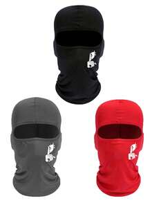 Musion 1/2/3pcs Hand Gesture Print Balaclava, Breathable Mesh Full Face Ski Mask, Hip-Hop Street Style Headwear, Suitable For Motorcycle Riding, Skateboarding And Daily Wear - Multicolor - View 11