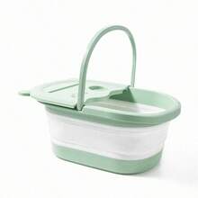Foldable Massage Foot Basin For Adults, Home And Dormitory Use Simple Design With Cover, Deep Soaking Foot Bath - A - View 11