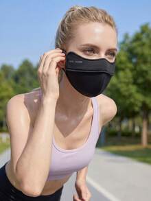CAMEL CROWN Women's 3D Sun Protection Face Mask, Cooling Ice Silk UV Protection Black Hiking Sunshade Mask - Black - View 6