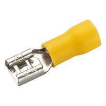 Yellow Insulated Faston Type Female Terminal Plug 100 Pcs - Yellow - View 2