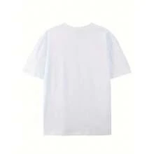 Camiseta Unisex de Algodón de Manga Corta y Cuello Redondo - Suave, Clásica, Transpirable, para la Clase de 2027, Adolescentes, Graduación, Casual, Deportiva - Blanco - Ver 4