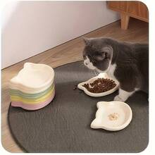 2pcs Table Plastic Trays, Cat-Shaped Plastic Trays, Multi-Function Pet Trays, Multi-Cat Household, Colorful Assortment, Smooth Surface, Easy To Clean, Reusable, Perfect For Kitchen, Bathroom, Vanity And Office Use. As Desktop Storage Trays And Decorative Trays. - Multicolor - View 9