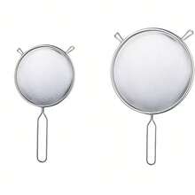 1pc/3pcs Stainless Steel Fine Mesh Strainer Set, Kitchen Sieve With Long Handle And Support Legs, Suitable For Flour, Rice, Tea, Juice, Oil, Food Filtering, Cooking, Baking, Dishwasher - Silver - View 17