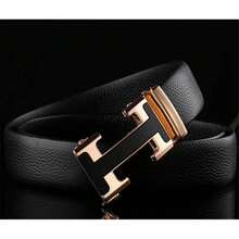 Men's H Letter Automatic Buckle Belt Business Commute Versatile Belt - Multicolor - View 2
