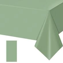 1/4 Packs Solid Color Disposable Plastic Tablecloth, Sage Green, Foldable, Easy To Clean, Suitable For Weddings, Birthdays, Graduations, And Christmas Parties, Summer Gifts, Beach, Back To School Supplies, Room Decor - Multicolor - View 8