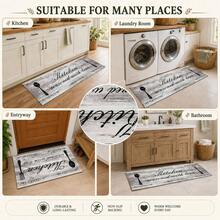 1pc Home Decor, Pattern Printed Floor Mat, Diatomaceous Earth Kitchen Rug, Kitchen Mat, Floor Mat, Easy To Clean, Printed Rectangular, Suitable For Living Room, Bedroom, Hallway, Bathroom, Laundry Room - Polyester Carpet, Suitable For Indoor And Outdoor Home Decor - Multicolor - View 7