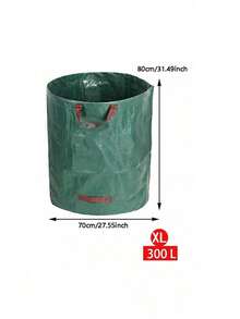 500L Heavy Duty Garden Waste Bags With Handles, Reusable For Collecting Plant Debris, Grass And Fallen Leaves - Gardening Leaf Bags - View 11