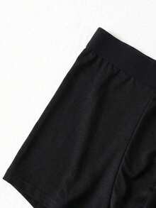 DAZY 4pcs Solid Color Men Boxer Shorts, Teenage Boys Comfortable Square Leg Trunks For Sports - Multicolor - View 5