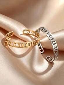 1pc Metal Style Bracelet, Customizable Personalized Name, Stainless Steel Material, Multiple Styles Available, Comes With Gift Box, Suitable For Daily Wear, Valentine's Day, Mother's Day, Anniversary And Other Occasions - Metal Bracelet - View 4