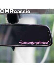 Pegatina reflectante para coche, hermosa pegatina de texto "Princesa de pasajero", pegatina para interior de coche, pegatina de decoración del hogar, adecuada para coche, decoración del hogar, decoración de fiesta - A - Ver 6
