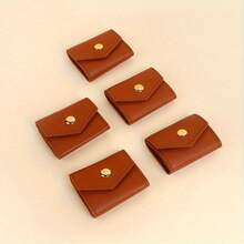 1 buah/5 buah Tas Penyimpanan Perhiasan Gulung, Tas Gulung Perhiasan Mini Ultra Kecil, Tas Penyimpanan Anting Cincin Kalung, Tas Penyimpanan Perhiasan Rumah Tangga - MultiWarna - View 19