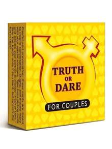 1pc Mini Size Truth Or Dare For Couples Game Cards, Travel Portable Party Entertainment, Perfect Date Night Valentine's Day Gift - Yellow - View 10