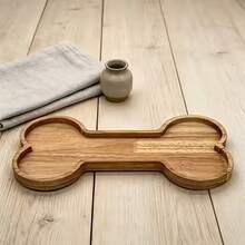 Bone-Shaped Solid Wood Tray-Essential For A Rustic Wooden Desk! - B - View 3