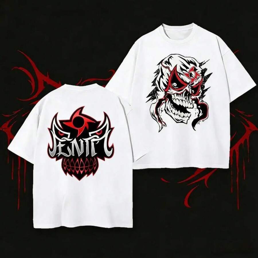 Men's T-Shirt With Classic Video Game Character Design, Casual And Modern Style, Perfect For Gamers. - Blue - View 1