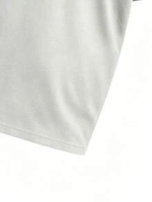 Men's Plus Size Solid Color Short Sleeved Polo Shirt, Button Up Half Open Top, Soft And Breathable Loose Casual Business Golf T-Shirt - Light Grey - View 6