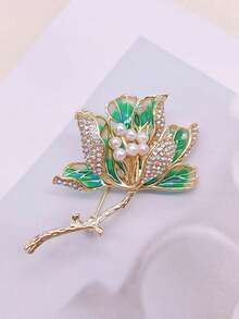 1件海棠花胸針，奢華高端小眾胸針飾品配件 - 海棠花胸針 - 查看 5